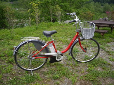 白馬の電動自転車レンタサイクル