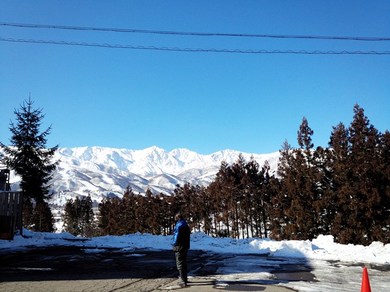 快晴の白馬村