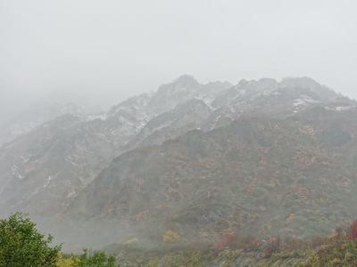 秋の白馬大雪渓