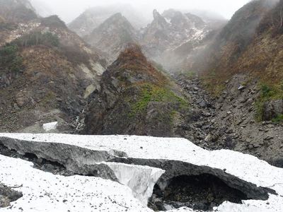 秋の白馬大雪渓