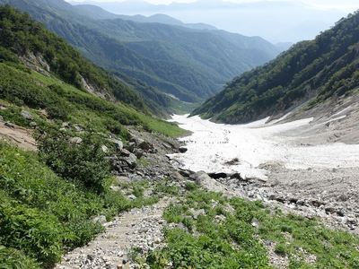 白馬大雪渓から