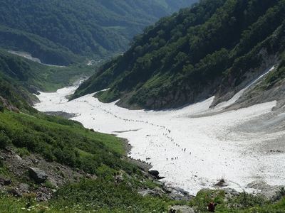 白馬大雪渓から
