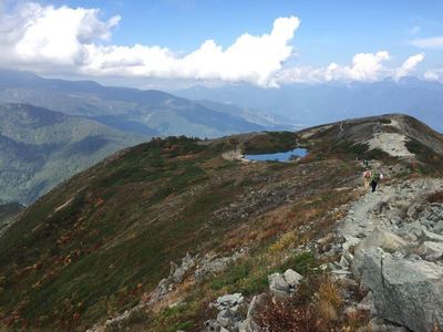 秋のアルプス唐松岳